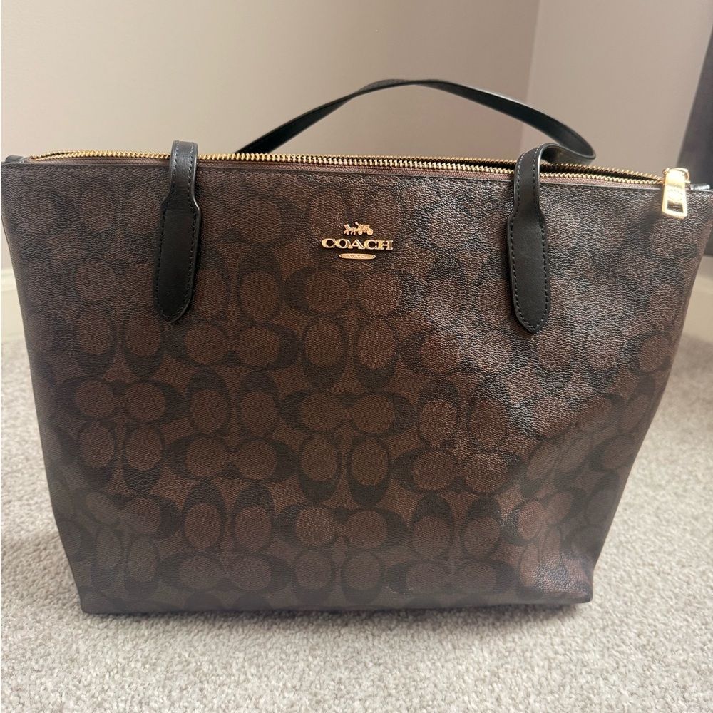 Coach Brown Signature Tote Bag